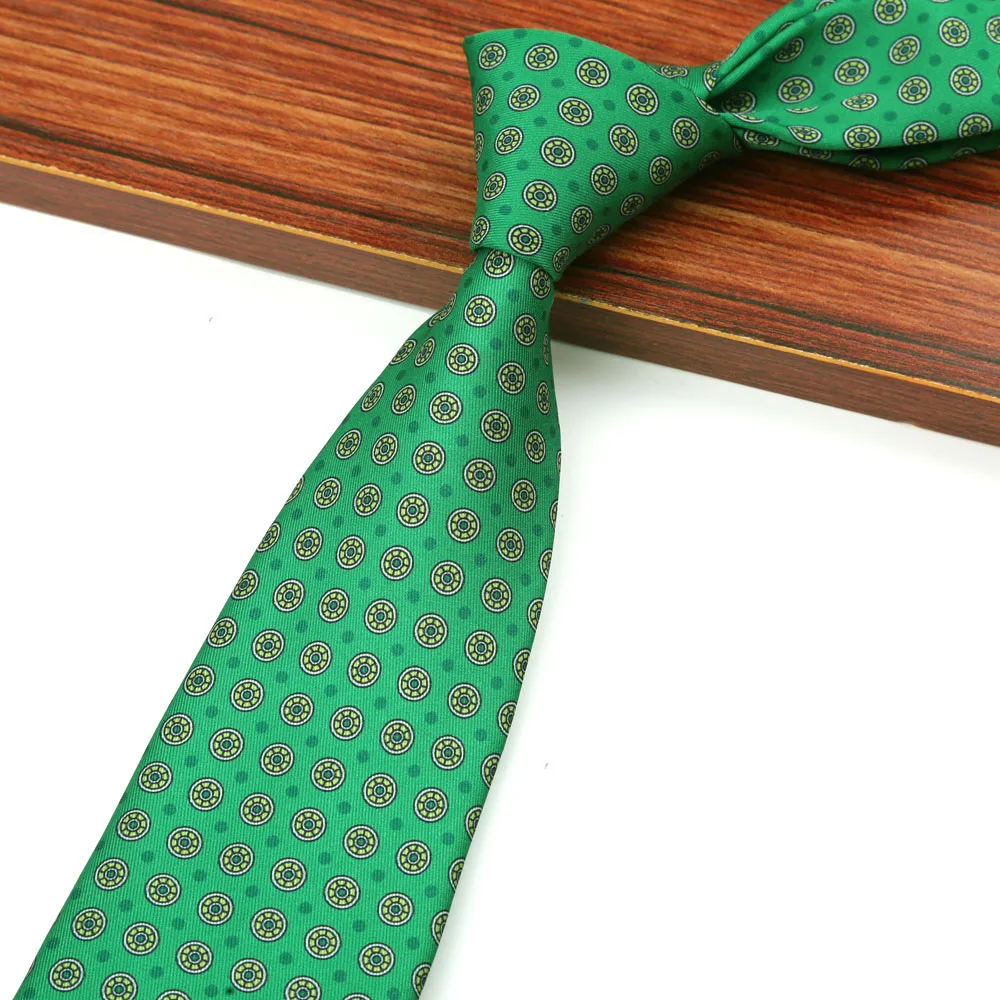 New 8CM Printing Ties For Men Necktie Paisley Floral Designer Scarf Tie For Groom Business Wedding Party - Image 8