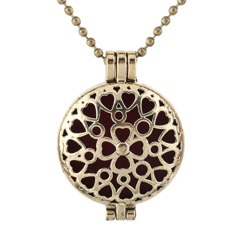 New Aroma Kaleidoscope Retro Necklace Antique Locket Pendant Magnetic Perfume Essential Oil Diffuser Locket Aromatherapy Jewelry - Image 16