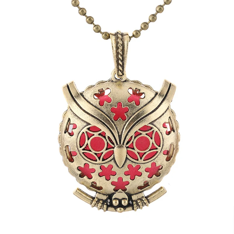 New Aroma Kaleidoscope Retro Necklace Antique Locket Pendant Magnetic Perfume Essential Oil Diffuser Locket Aromatherapy Jewelry - Image 3