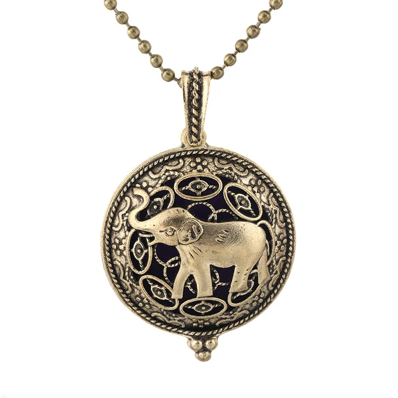 New Aroma Kaleidoscope Retro Necklace Antique Locket Pendant Magnetic Perfume Essential Oil Diffuser Locket Aromatherapy Jewelry - Image 38