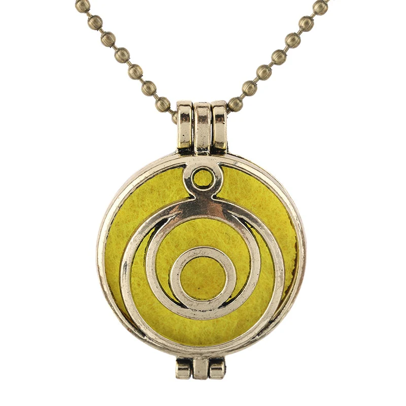 New Aroma Kaleidoscope Retro Necklace Antique Locket Pendant Magnetic Perfume Essential Oil Diffuser Locket Aromatherapy Jewelry - Image 4