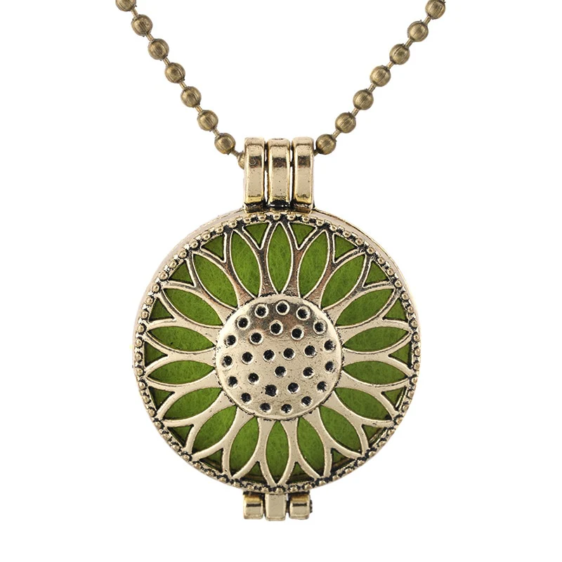 New Aroma Kaleidoscope Retro Necklace Antique Locket Pendant Magnetic Perfume Essential Oil Diffuser Locket Aromatherapy Jewelry - Image 44