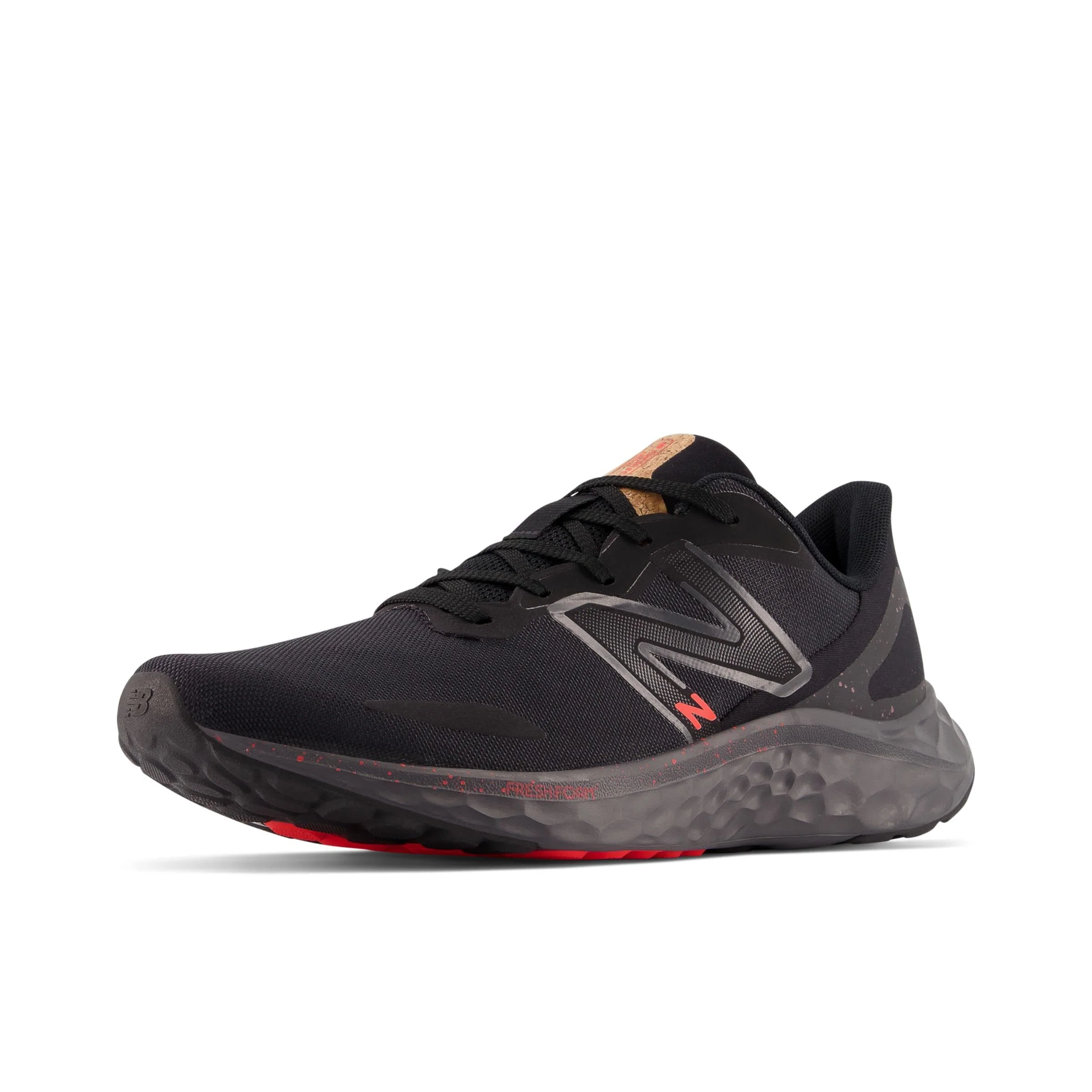 New Balance Men's Fresh Foam Arishi V4 Running Shoe, Black/Magnet/Electric Red, 12 - Image 2