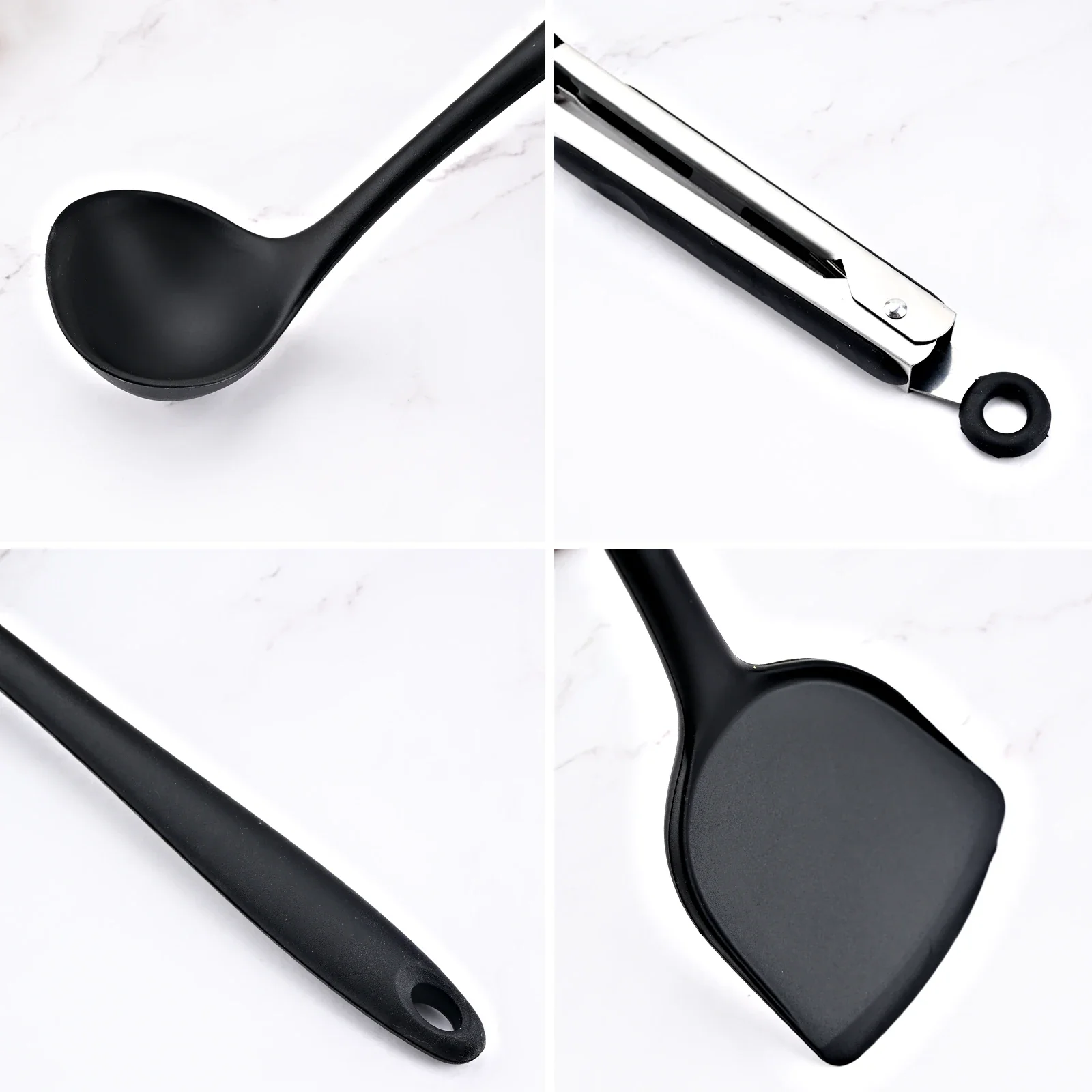 New Black Non-Stick Cookware Silicone Kitchenware Tool Cooking Utensils Set Spatula Ladle Egg Beaters Shovel Kitchen Accessories - Image 5