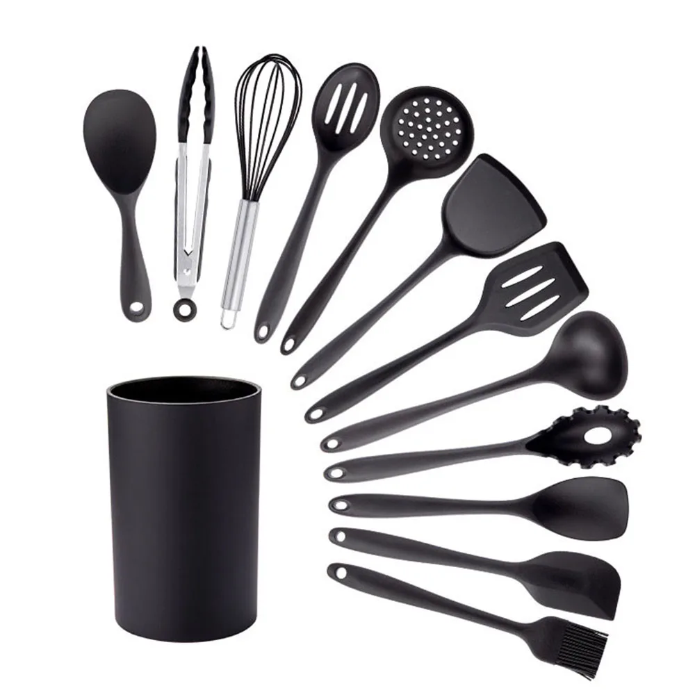 New Black Non-Stick Cookware Silicone Kitchenware Tool Cooking Utensils Set Spatula Ladle Egg Beaters Shovel Kitchen Accessories - Image 6