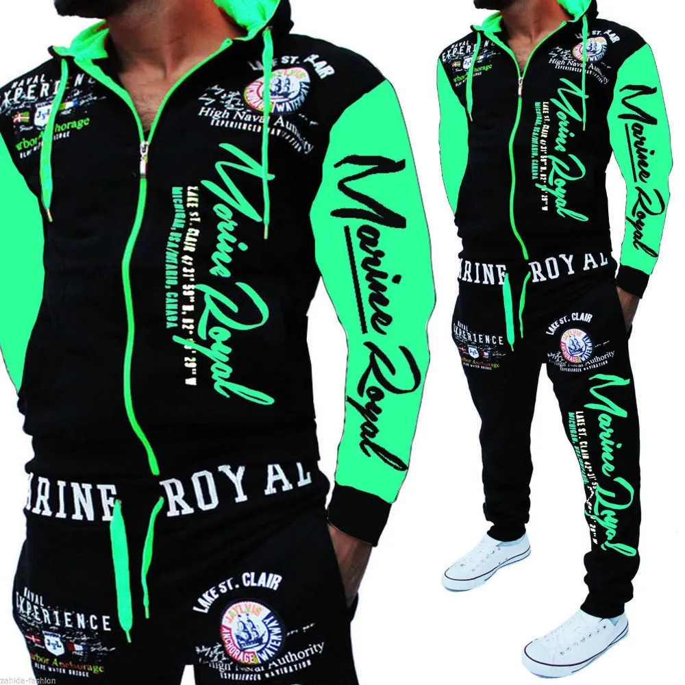 New Brand Men Tracksuit 2 Piece Tops Pants Mens Sweat Suits Set Letter Print Plus Size Jogger Male Chic Hot Sale Clothing - Image 7