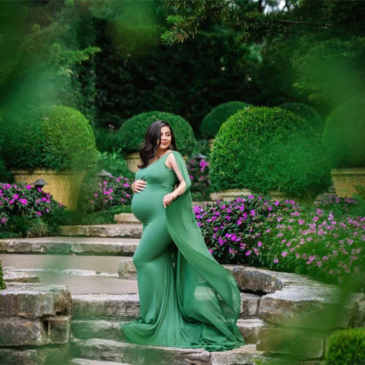 New Chiffon Maternity Pregnancy Dress Photography Props Sexy Maxi Maternity Gown Long Pregnant Dresses Photo Shooting For Women - Image 6