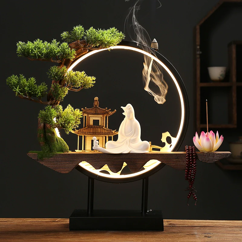 New Chinese Style Small Night Lamp Office Desk Surface Panel Opening Gift - Image 2