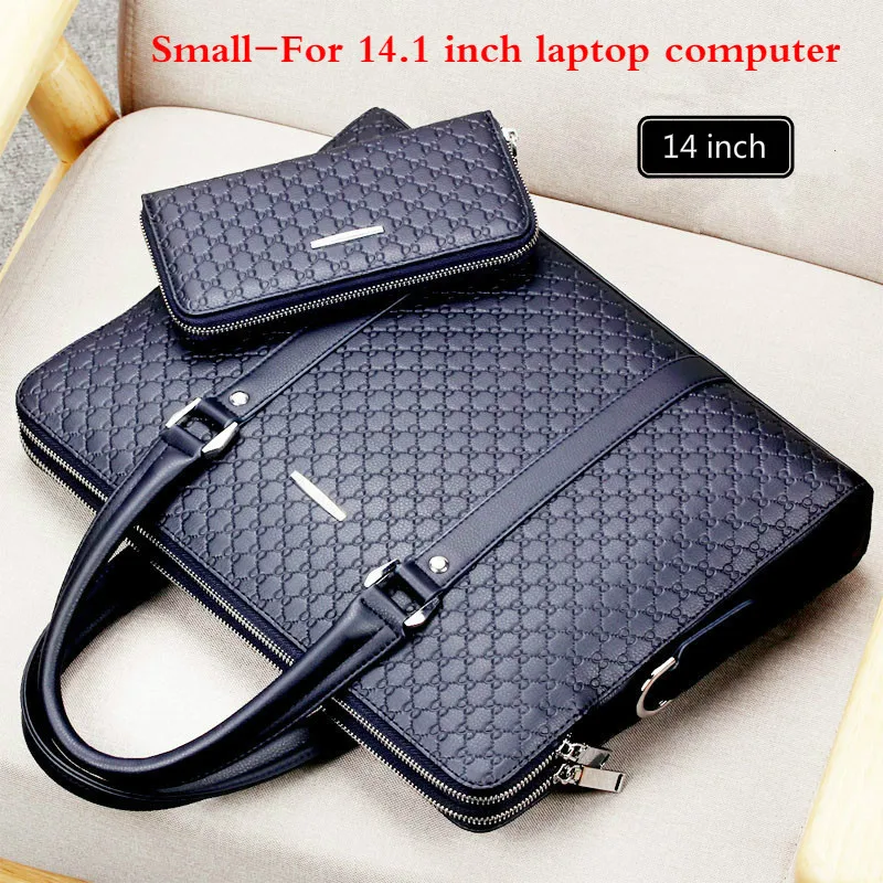 New Double Layers Men's Leather Business Briefcase Casual Man Shoulder Bag Messenger Bag Male Laptops Handbags Men Travel Bags - Image 7