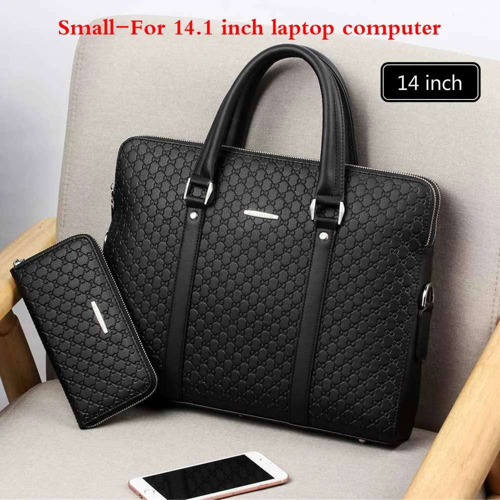 New Double Layers Men's Leather Business Briefcase Casual Man Shoulder Bag Messenger Bag Male Laptops Handbags Men Travel Bags - Image 8