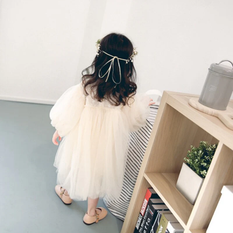 New Evening Dresses Kids Dresses for Girls Spring Girl Dress Child Baby Sweet Princess Dress Designer Baby Girl ClothesZB - Image 4