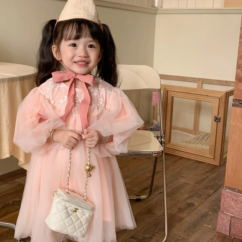 New Evening Dresses Kids Dresses for Girls Spring Girl Dress Child Baby Sweet Princess Dress Designer Baby Girl ClothesZB - Image 6