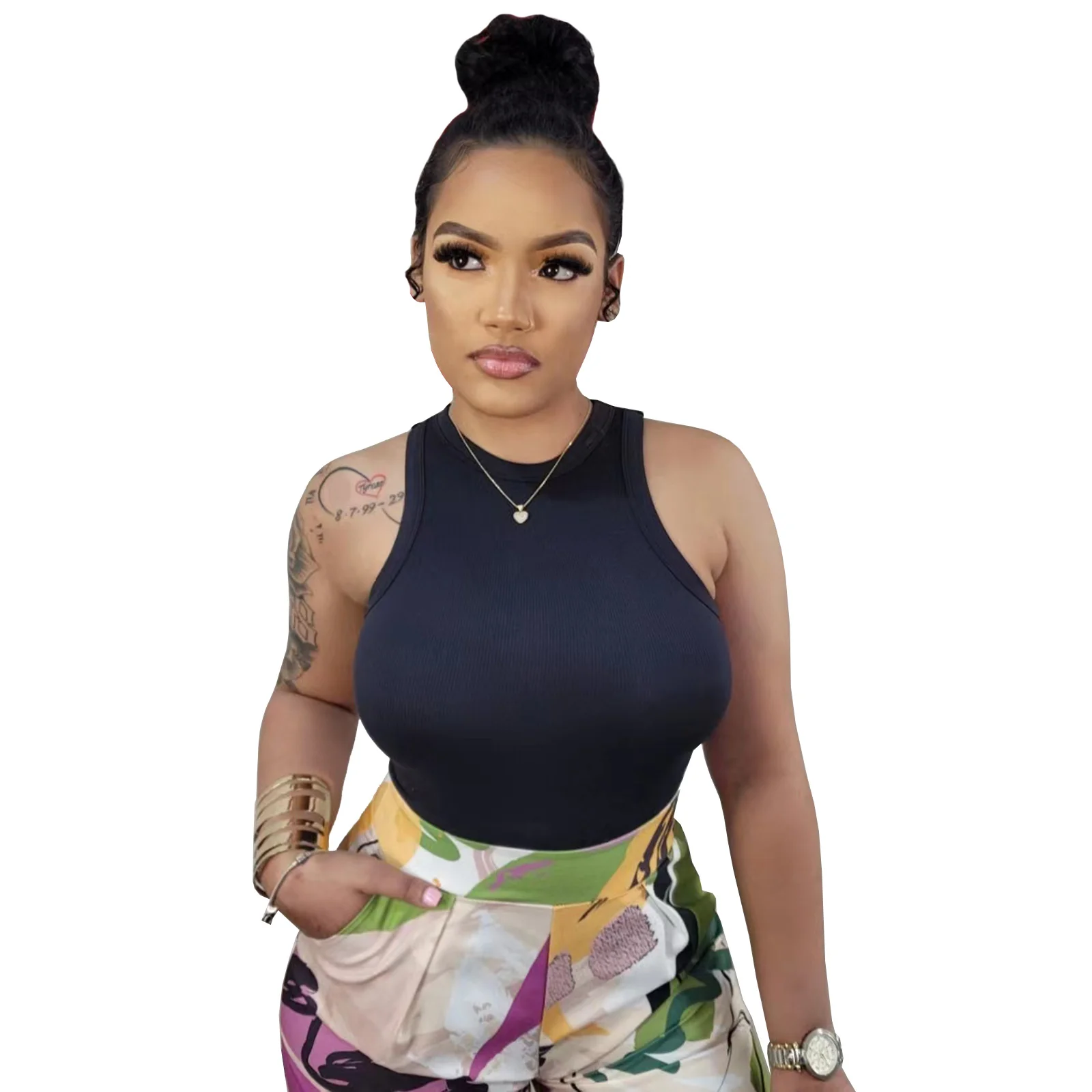 New Fashion Summer Playsuits  for Ladies One Piece Jumpsuit 2023 Short Simple Stretch Jumpsuit for Women - Image 5