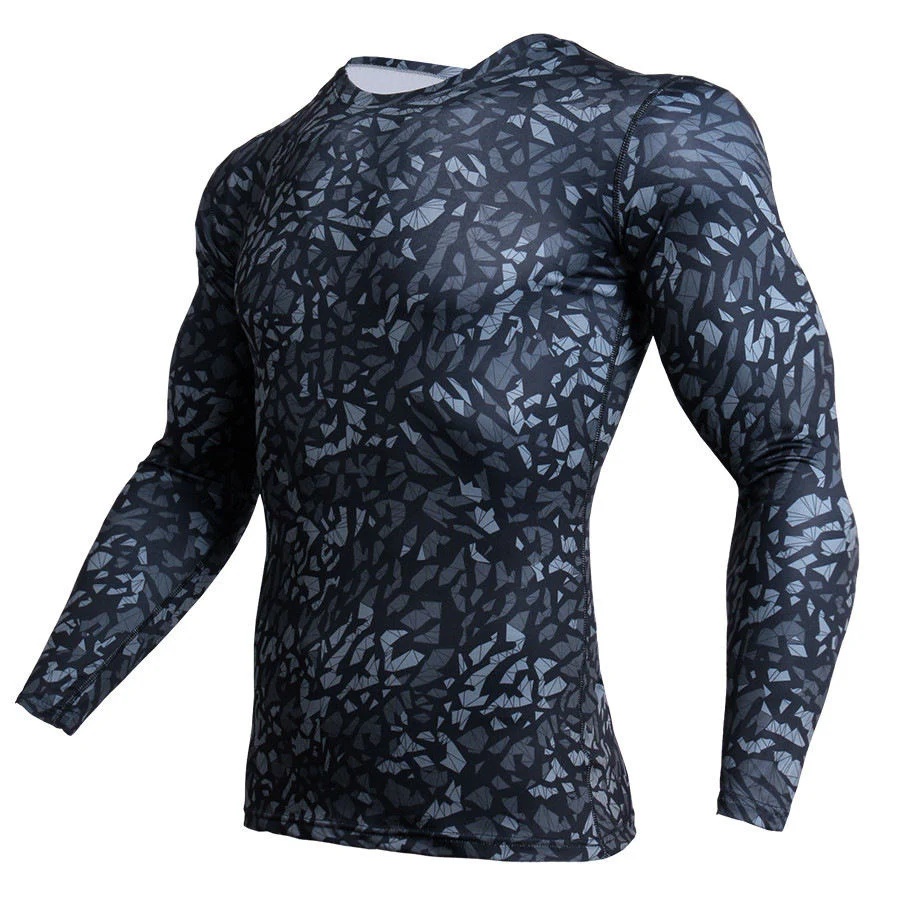 New Fitness Camo T Shirt Men Compression Shirt Sportswear MMA Rashguard Mens GYM Joggers Leggings Gyms Bodybuilding Tights - Image 3