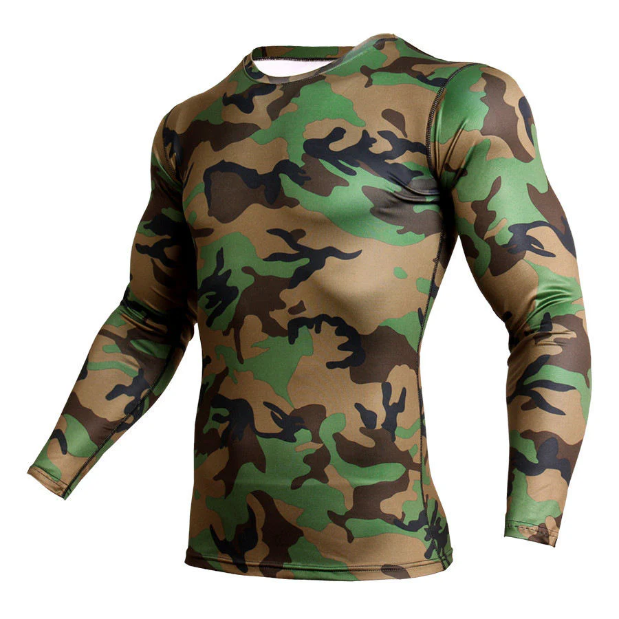 New Fitness Camo T Shirt Men Compression Shirt Sportswear MMA Rashguard Mens GYM Joggers Leggings Gyms Bodybuilding Tights - Image 4