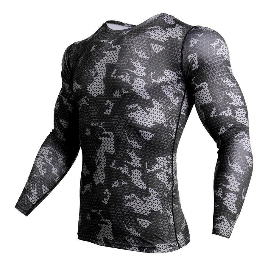 New Fitness Camo T Shirt Men Compression Shirt Sportswear MMA Rashguard Mens GYM Joggers Leggings Gyms Bodybuilding Tights - Image 9