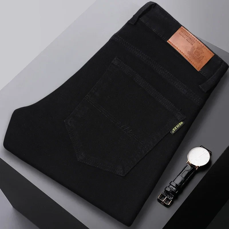 New High Quality Men's Trend Yellow Red White Jeans 2024 Spring Autumn Male High Waist Casual Pants Classic Brand Denim Trousers - Image 30
