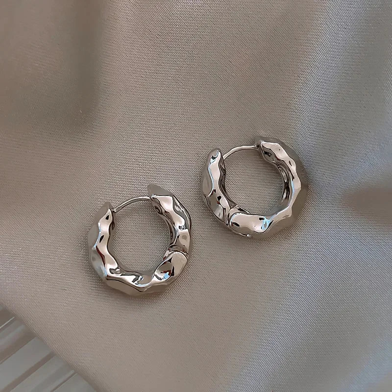 New Hot Sell Trendy 925 Sterling Silver Circle Earrings for Women Real Silver Ear Hoop Earrings - Image 6