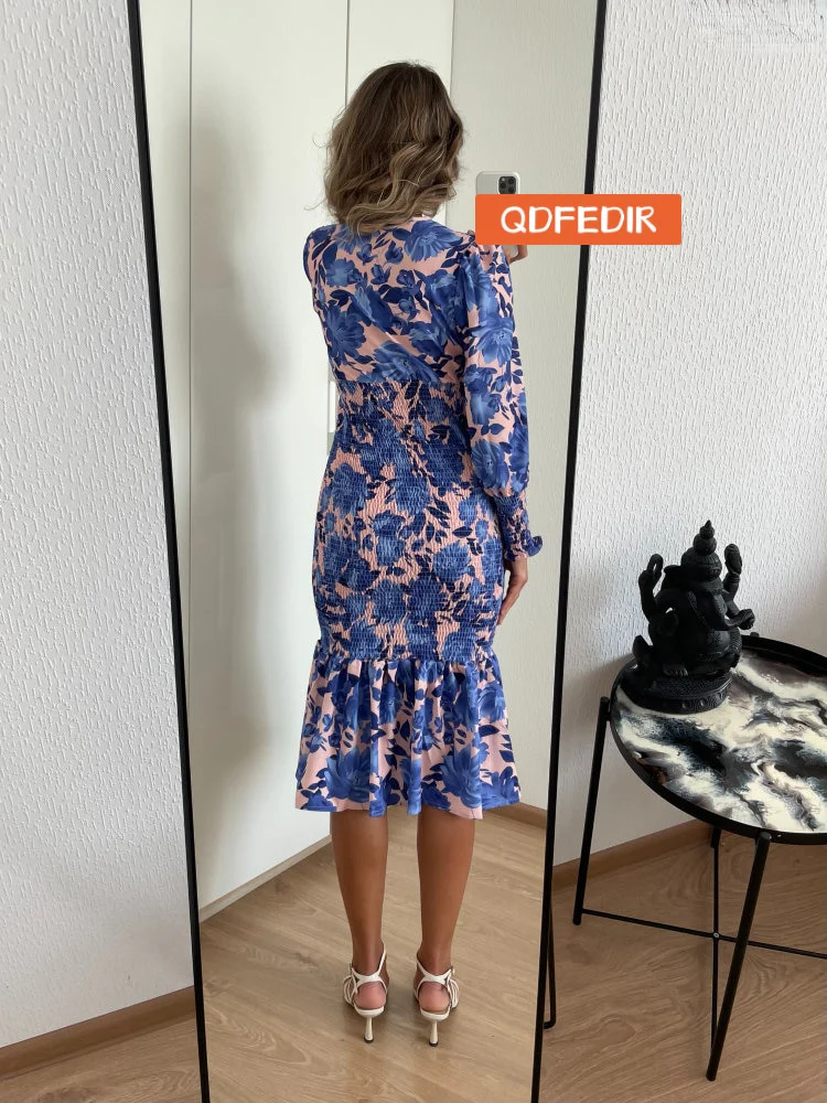 New In Summer Women's Dress Lantern Sleeve Printed Evening Women Dress Elegant Party Long Formal Occasion Dresses for Women 2023 - Image 12