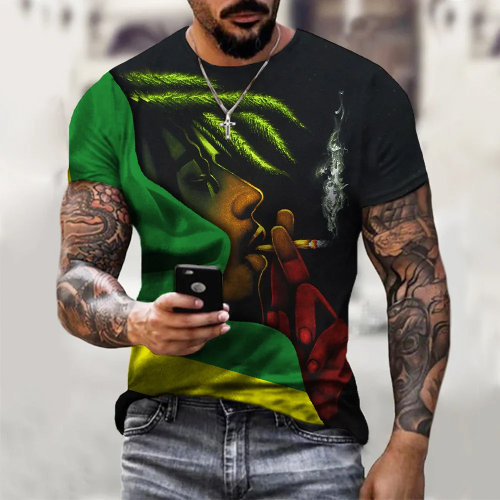 New Jamaica Flag Lion 3D Printed T-shirt Men WomenTshirt Summer Jamaica National Emblem Harajuku Streetwear Tops 2XS-4XL - Image 3