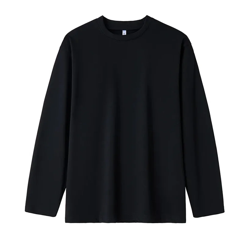 New Long Sleeve t shirt for Men Autumn Fashion Cotton Solid Color t-shirts Cozy Streetwear Men's t-shirt 5XL Baggy Korean Trendy - Image 3