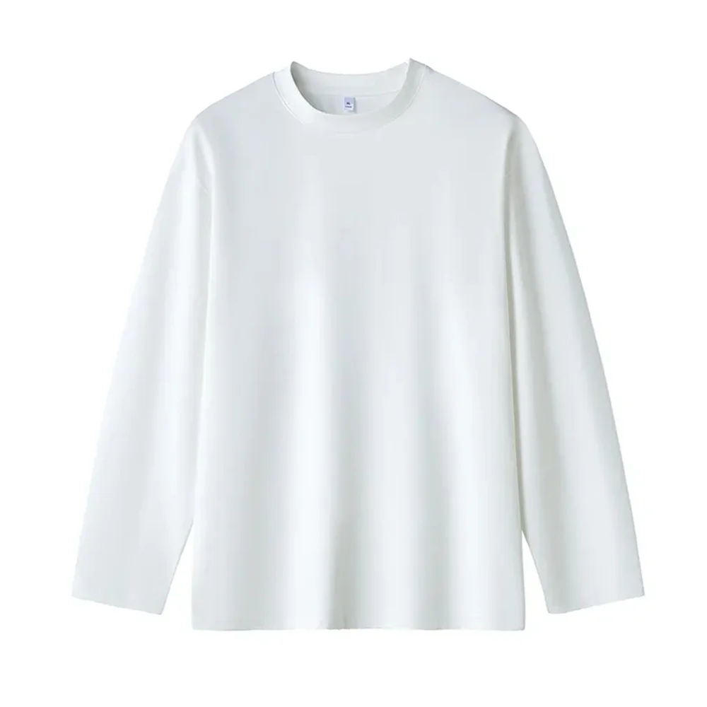 New Long Sleeve t shirt for Men Autumn Fashion Cotton Solid Color t-shirts Cozy Streetwear Men's t-shirt 5XL Baggy Korean Trendy - Image 5