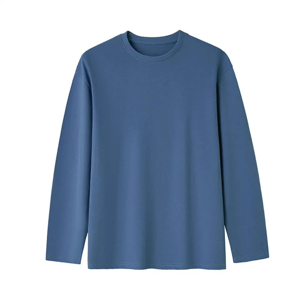 New Long Sleeve t shirt for Men Autumn Fashion Cotton Solid Color t-shirts Cozy Streetwear Men's t-shirt 5XL Baggy Korean Trendy - Image 9
