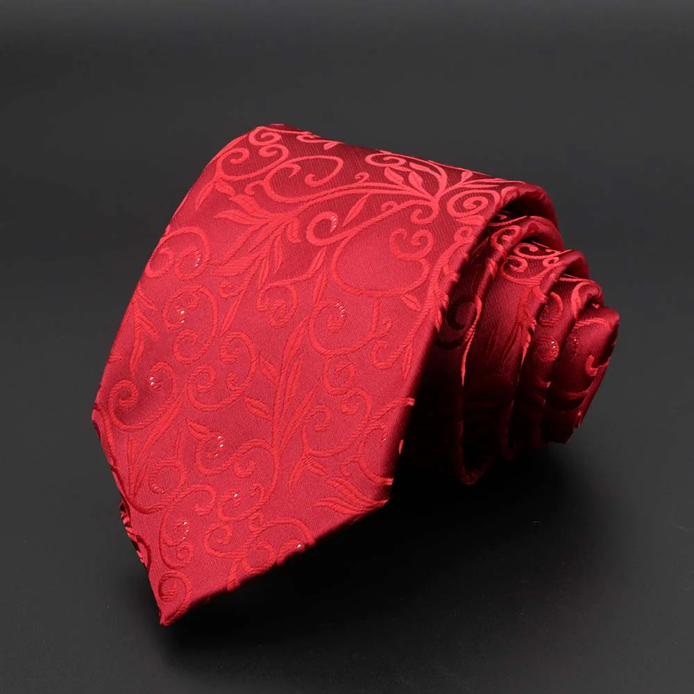 New Men's Tie Classic Solid Color Stripe Flower Floral 8cm Jacquard Necktie Accessories Daily Wear Cravat Wedding Party Gift - Image 13