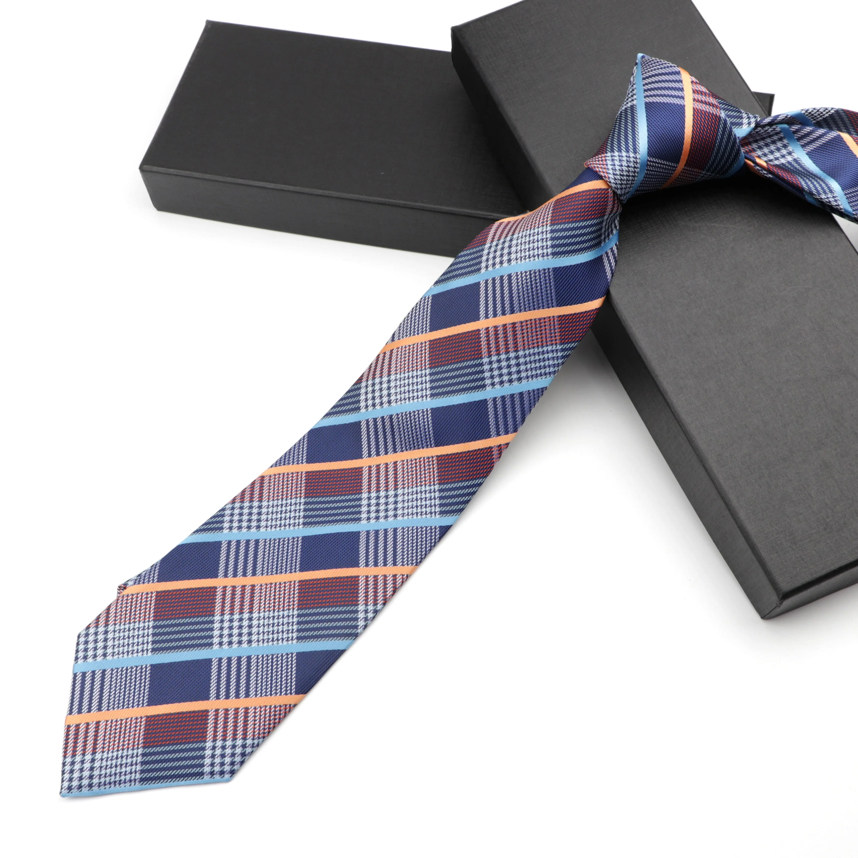 New Men's Tie Classic Solid Color Stripe Flower Floral 8cm Jacquard Necktie Accessories Daily Wear Cravat Wedding Party Gift - Image 69