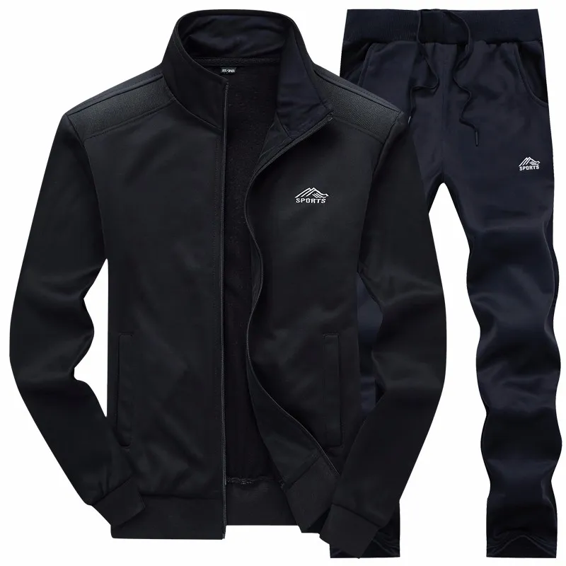 New Men Sets Fashion Sporting Suit Warm Embroidery Zipper Sweatshirt +Sweatpants Men Clothing 2 Pieces Sets Slim Tracksuit 2023 - Image 6
