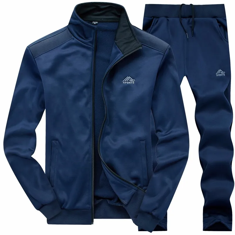 New Men Sets Fashion Sporting Suit Warm Embroidery Zipper Sweatshirt +Sweatpants Men Clothing 2 Pieces Sets Slim Tracksuit 2023 - Image 7