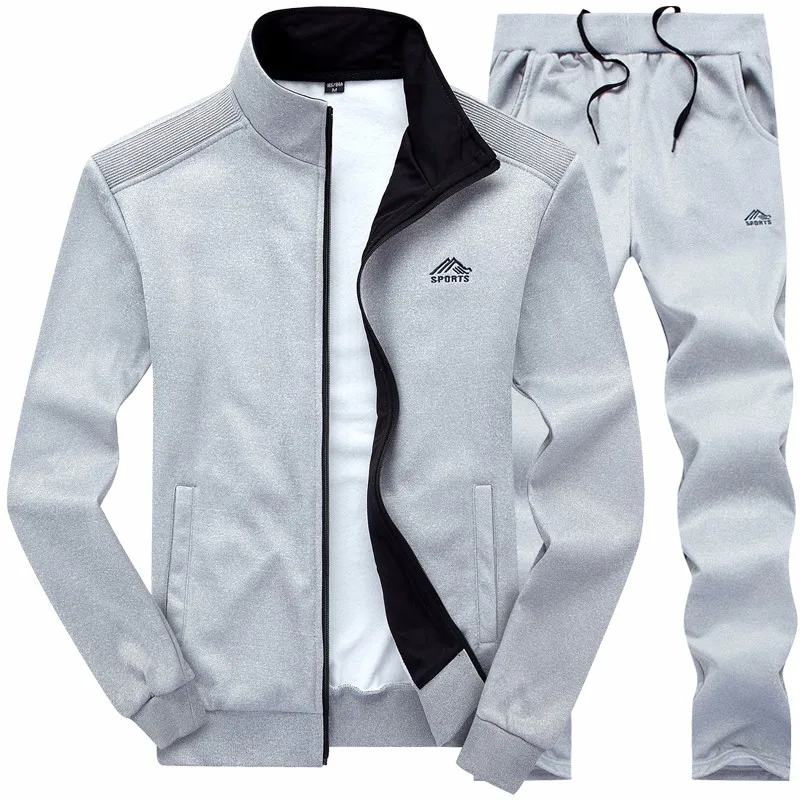 New Men Sets Fashion Sporting Suit Warm Embroidery Zipper Sweatshirt +Sweatpants Men Clothing 2 Pieces Sets Slim Tracksuit 2023 - Image 8