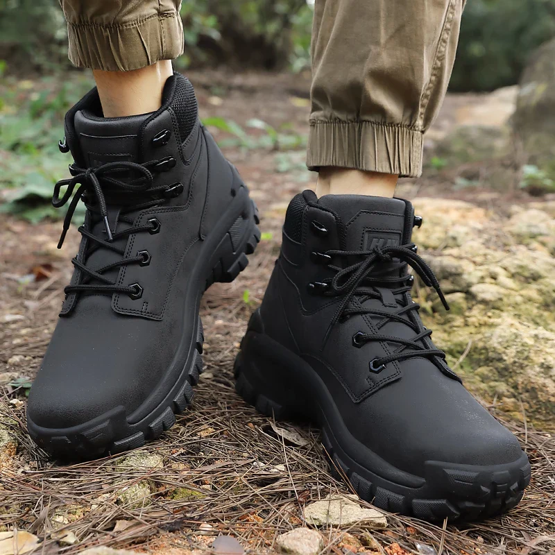 New Men's Boots Fashion Outdoor Boots Breathable Hiking Boots Autumn Shoes Sneakers Lightweight Non-slip Men Desert Ankle Boots - Image 3