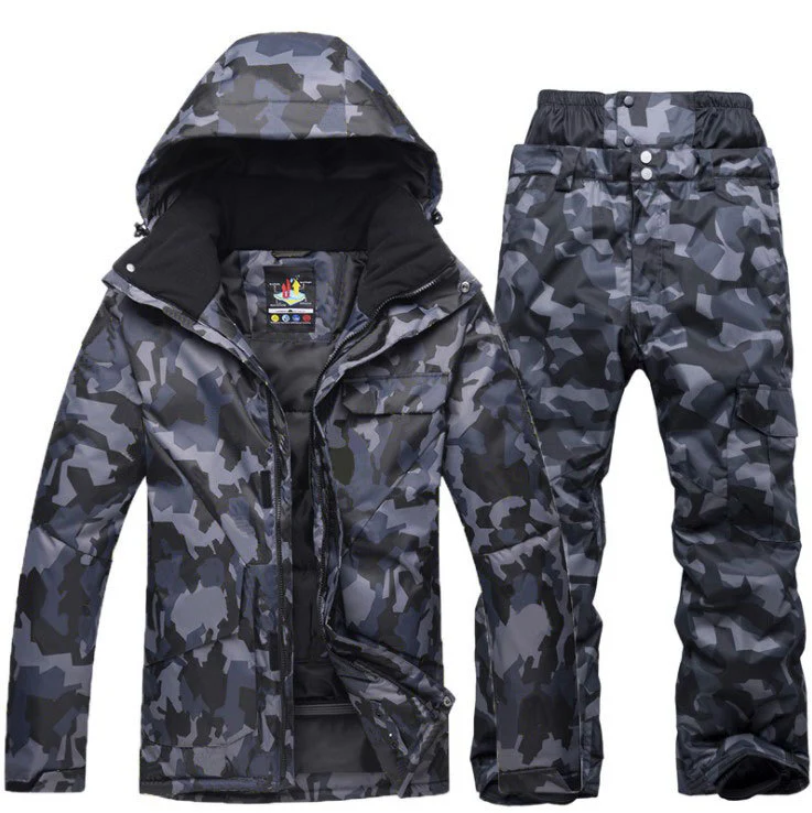 New Mens Camouflage Ski Suit Waterproof Breathable Snowboard Jacket Winter Snow Pants Suits Male Skiing and Snowboarding Sets - Image 11