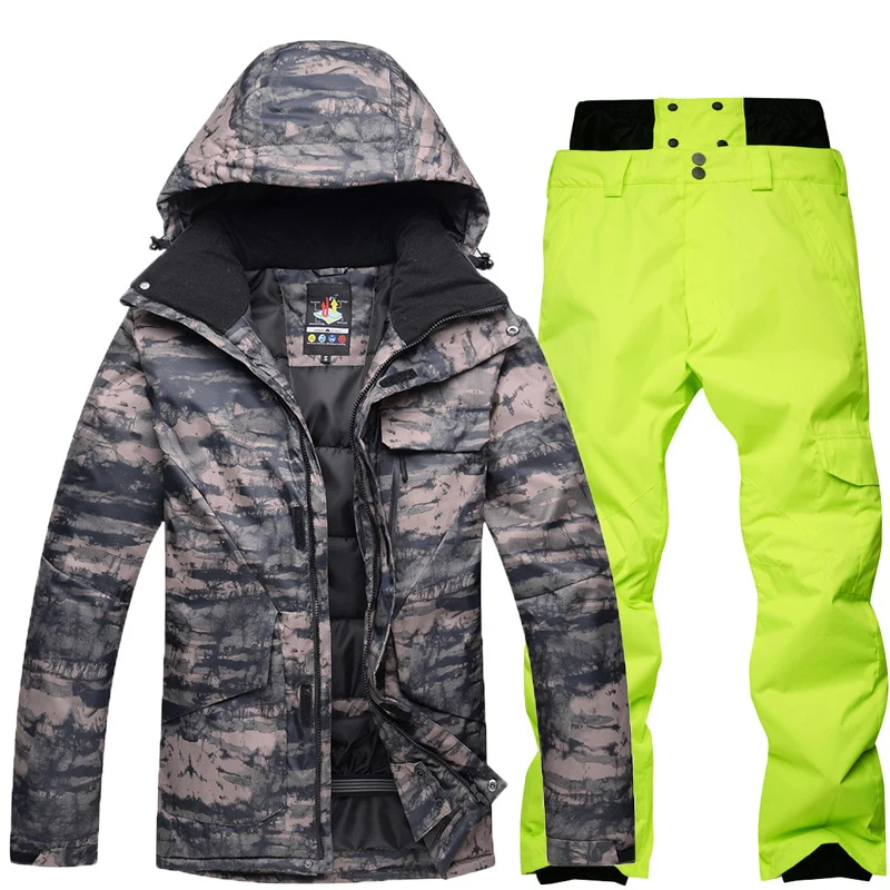 New Mens Camouflage Ski Suit Waterproof Breathable Snowboard Jacket Winter Snow Pants Suits Male Skiing and Snowboarding Sets - Image 13