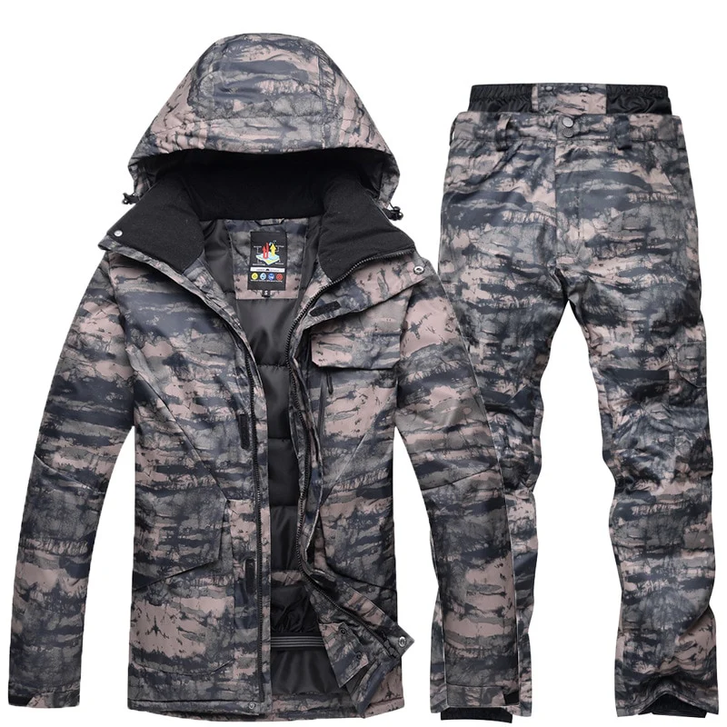 New Mens Camouflage Ski Suit Waterproof Breathable Snowboard Jacket Winter Snow Pants Suits Male Skiing and Snowboarding Sets - Image 15