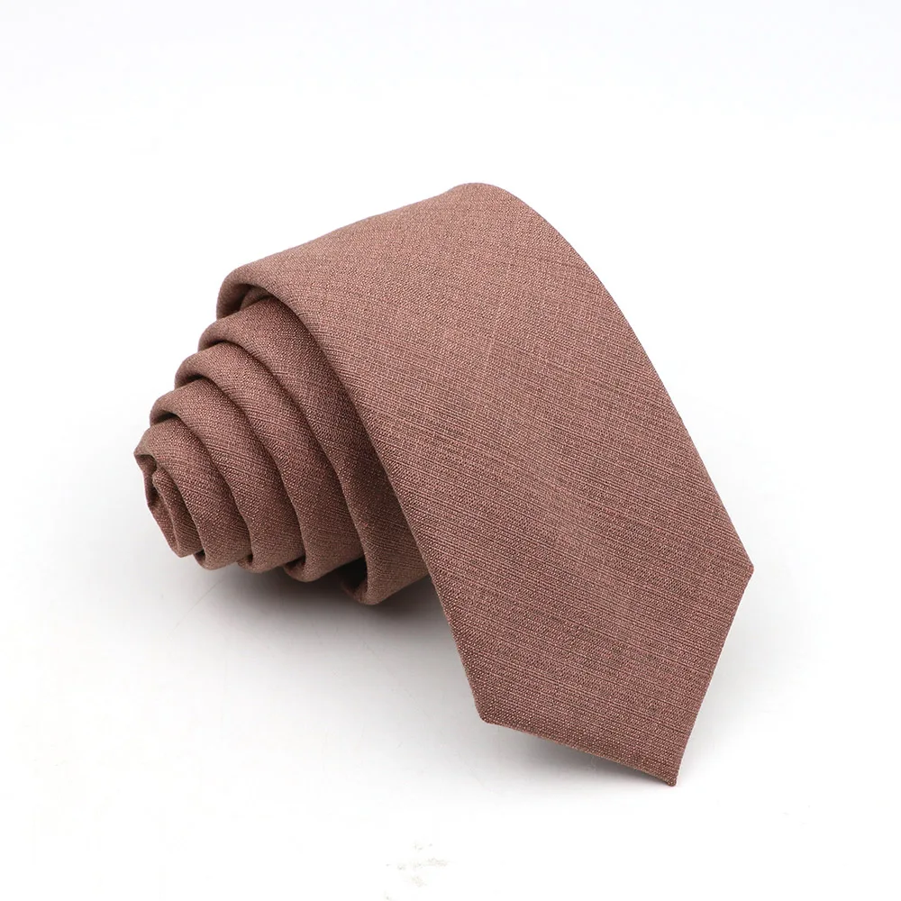 New Men's Solid Color Tie Skinny Casual Anti-wrinkle Necktie For Wedding Suit Neckties Pink Blue Grey Ties Cravat Gift Accessory - Image 11
