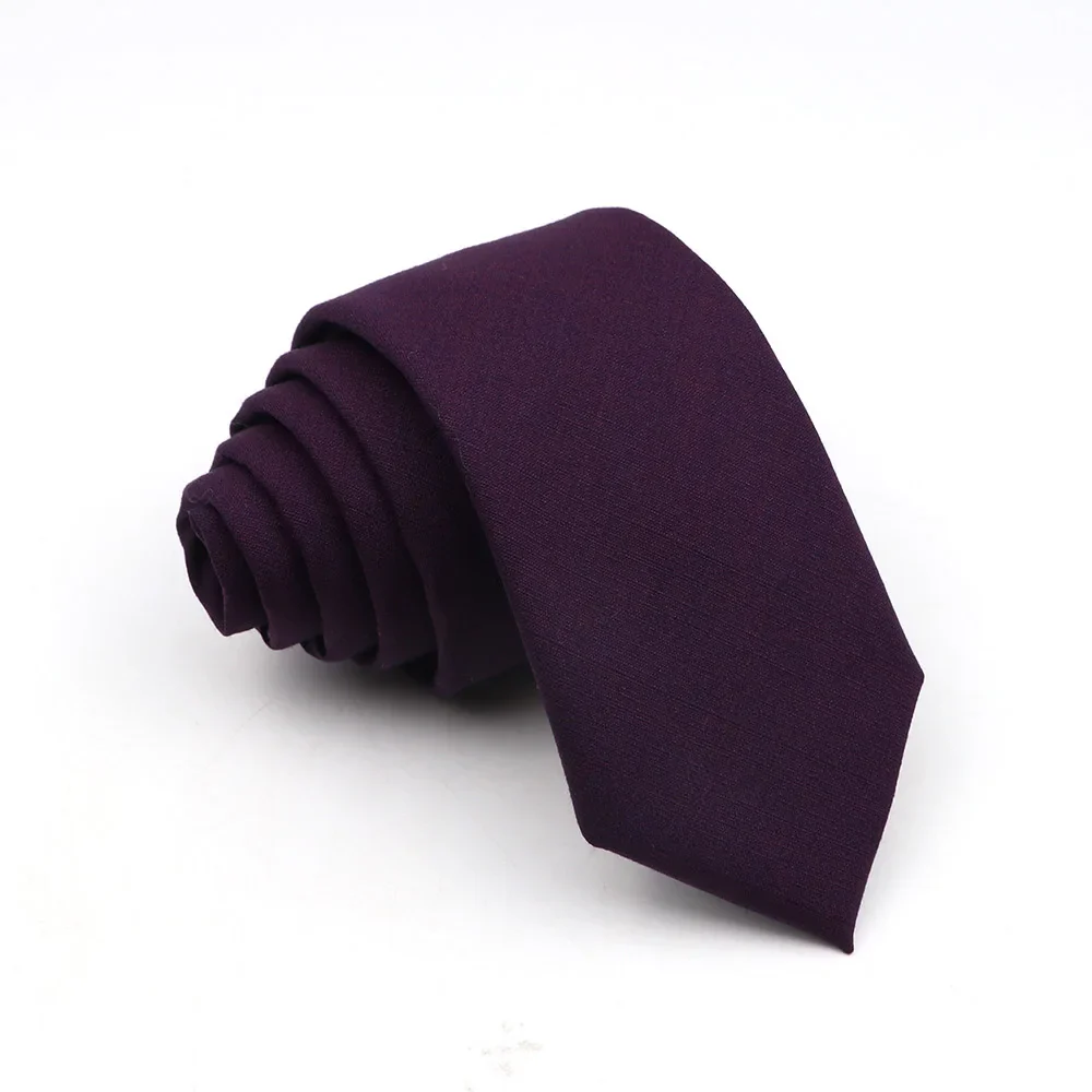 New Men's Solid Color Tie Skinny Casual Anti-wrinkle Necktie For Wedding Suit Neckties Pink Blue Grey Ties Cravat Gift Accessory - Image 13