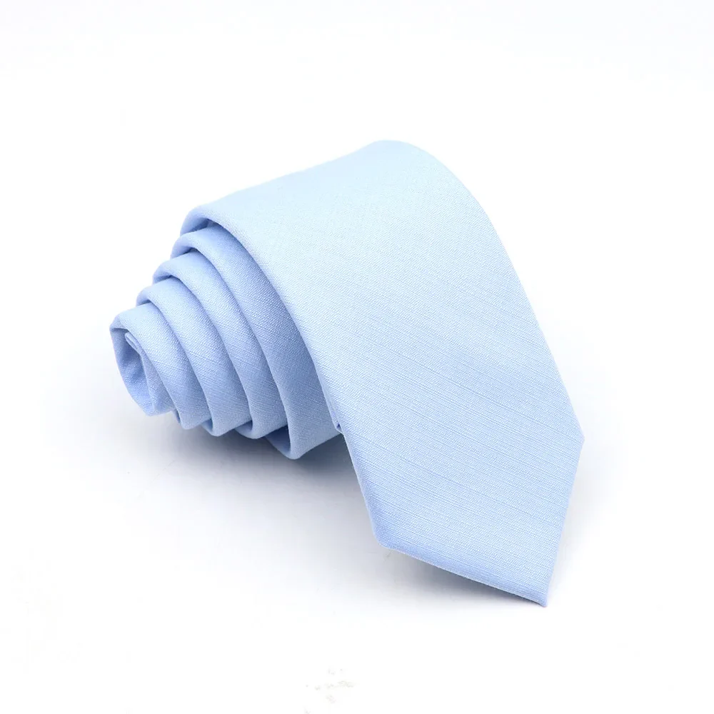 New Men's Solid Color Tie Skinny Casual Anti-wrinkle Necktie For Wedding Suit Neckties Pink Blue Grey Ties Cravat Gift Accessory - Image 14