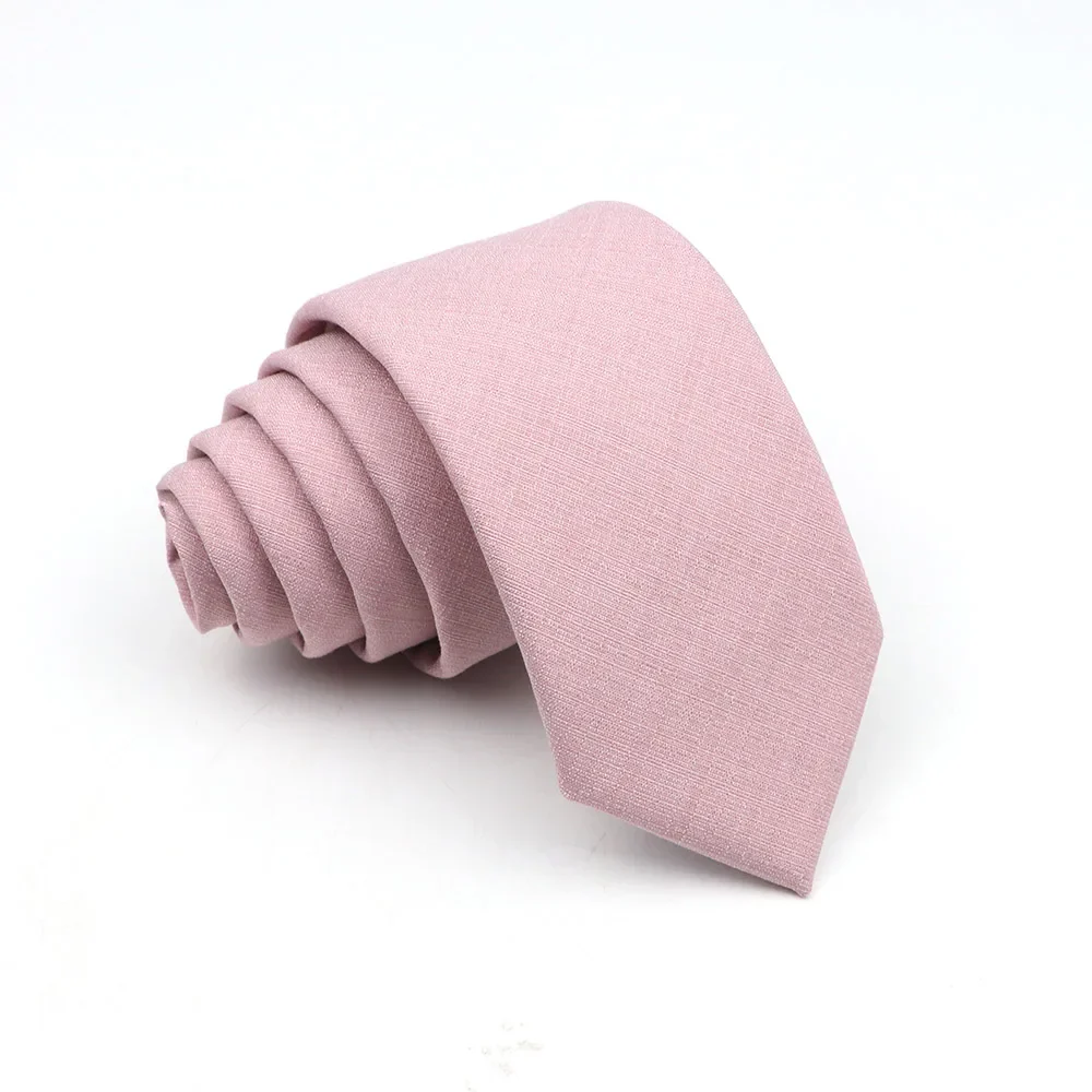 New Men's Solid Color Tie Skinny Casual Anti-wrinkle Necktie For Wedding Suit Neckties Pink Blue Grey Ties Cravat Gift Accessory - Image 17