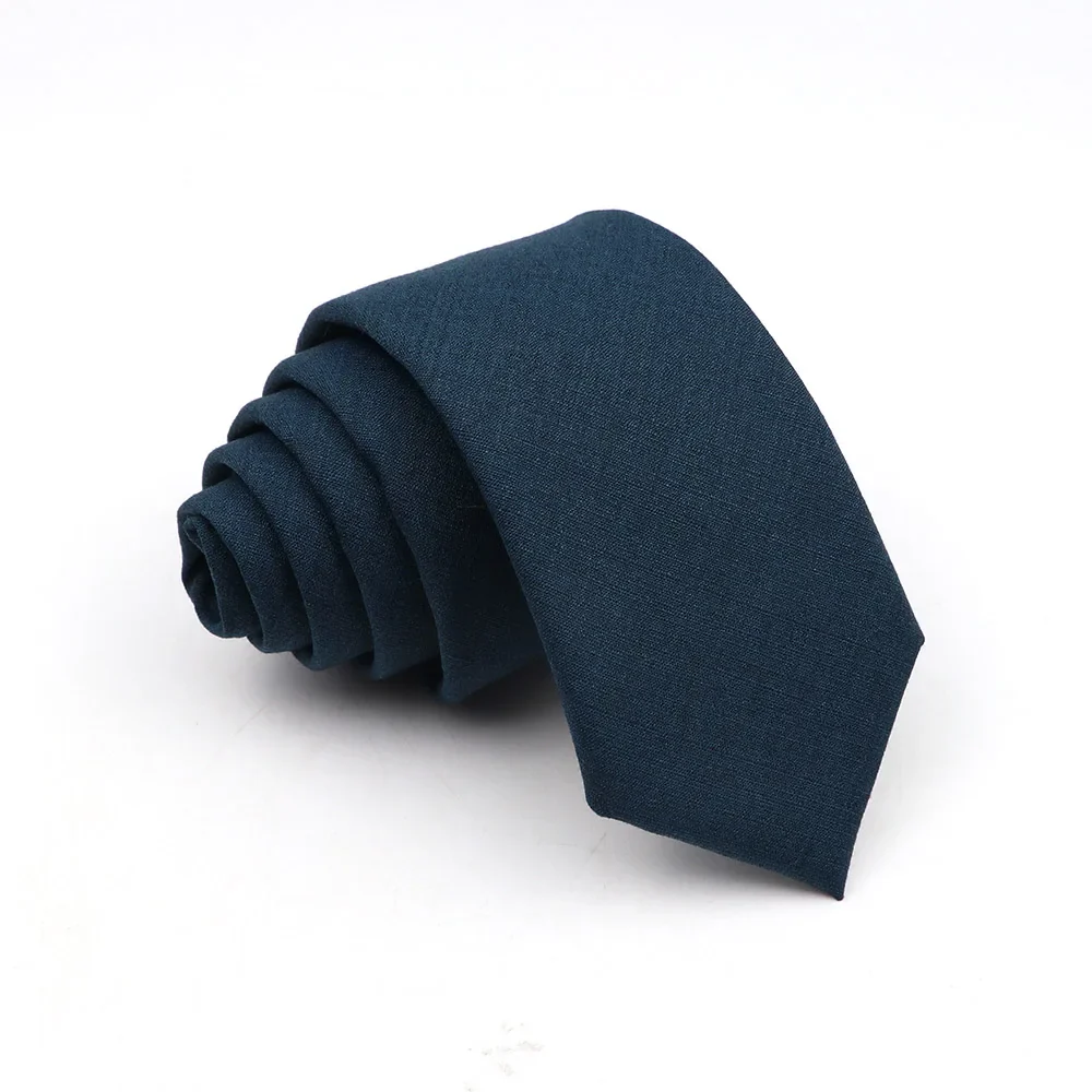 New Men's Solid Color Tie Skinny Casual Anti-wrinkle Necktie For Wedding Suit Neckties Pink Blue Grey Ties Cravat Gift Accessory - Image 18