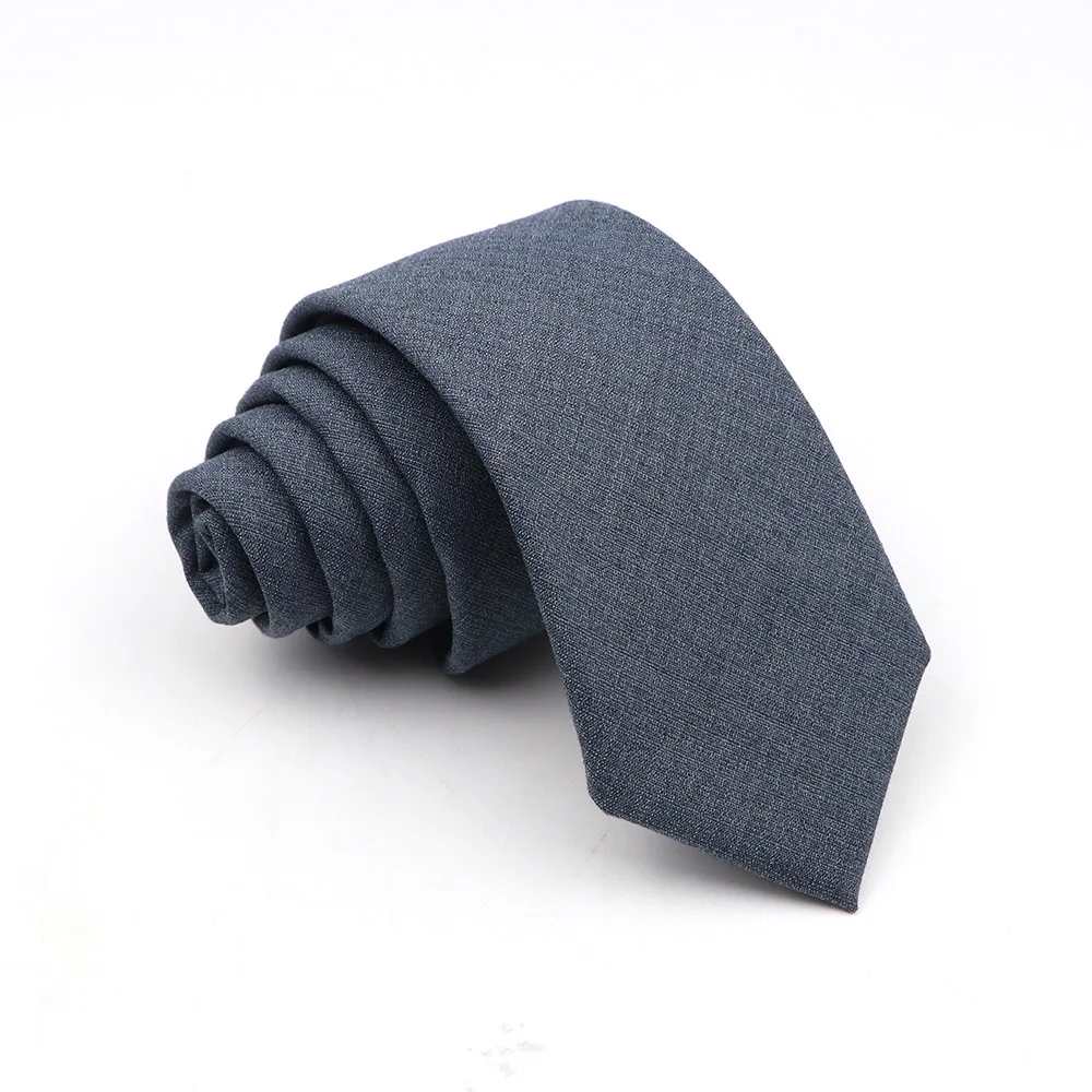 New Men's Solid Color Tie Skinny Casual Anti-wrinkle Necktie For Wedding Suit Neckties Pink Blue Grey Ties Cravat Gift Accessory - Image 7