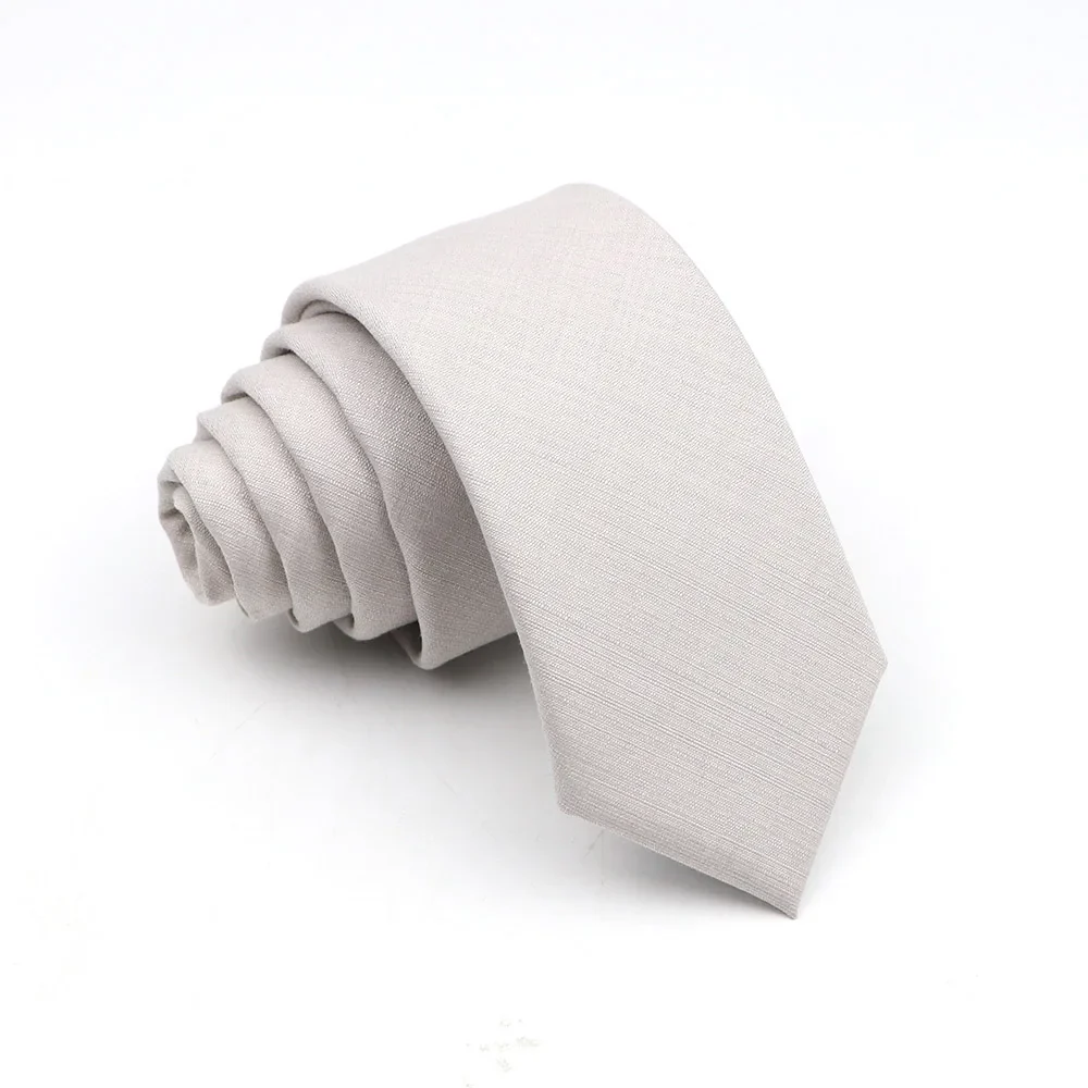 New Men's Solid Color Tie Skinny Casual Anti-wrinkle Necktie For Wedding Suit Neckties Pink Blue Grey Ties Cravat Gift Accessory - Image 9