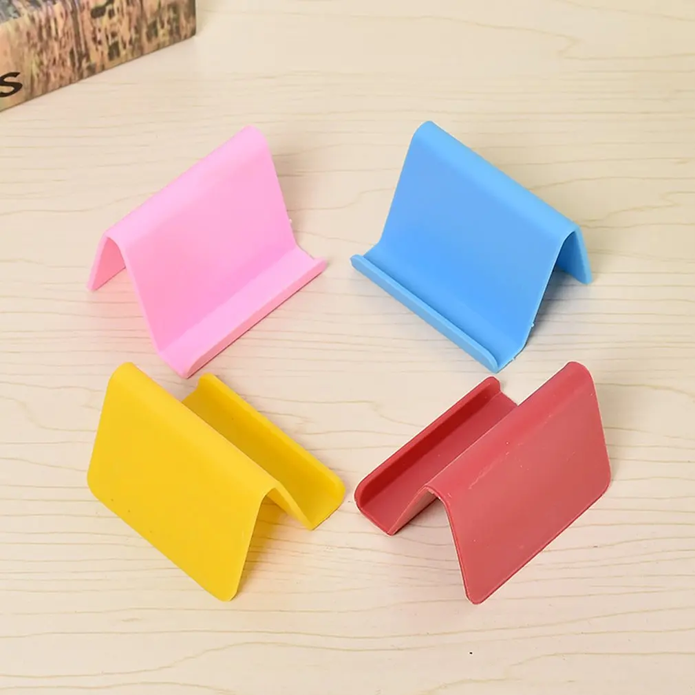 New Mini Portable Mobile Phone Holder Table Desktop Stand Plastic Desk Mount Candy Color Holder Universal Bracket For Smartphone - Image 5