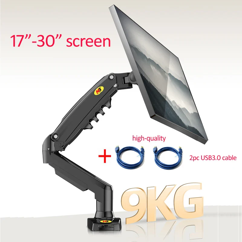 NEW NB F80 Desktop17-27" LCD LED Monitor Holder Arm Gas Spring Full Motion Gas Strut Flexi TV Mount Loading 2-9kgs - Image 12