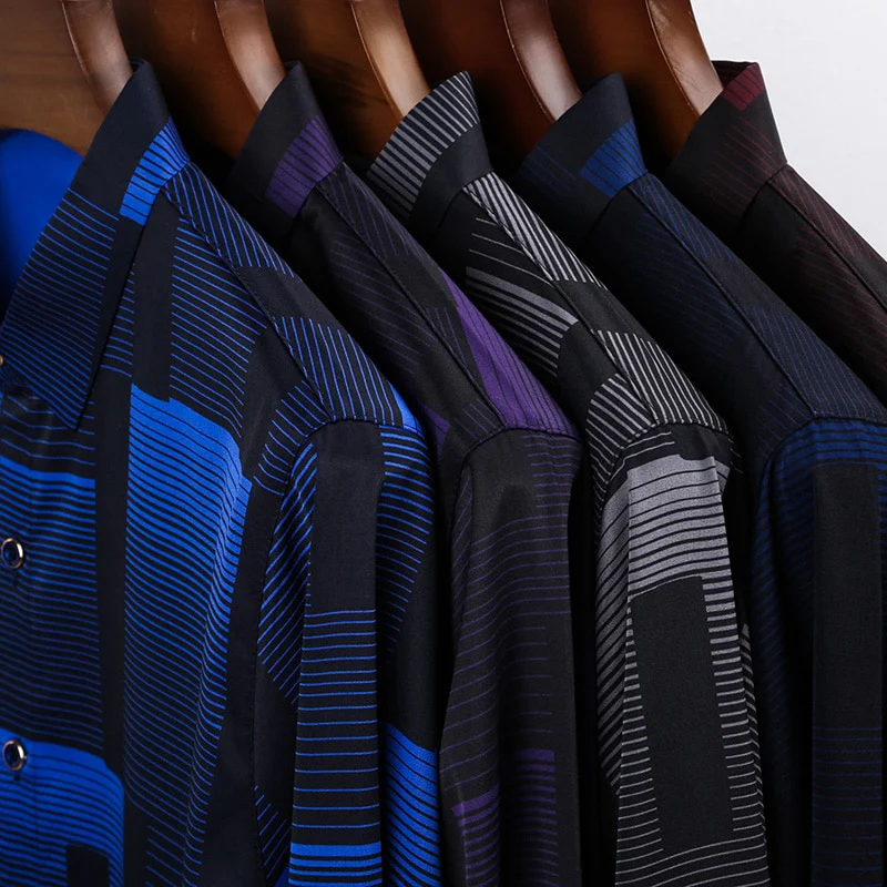 New Original Men Shirts Silk Cotton Spring Autumn Long Sleeve Shirt - Image 11