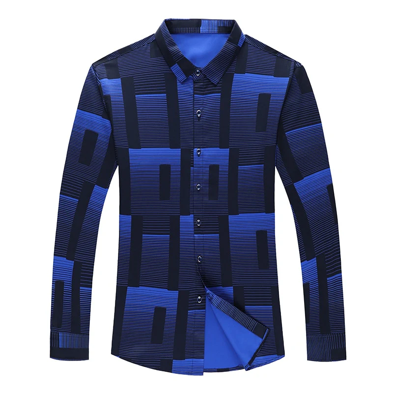 New Original Men Shirts Silk Cotton Spring Autumn Long Sleeve Shirt - Image 7