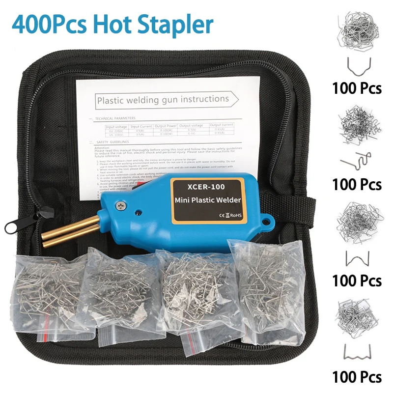 New Plastic Welder Mini 100W Heat Gun Hot Stapler Plastic Welding Machine Pro Car Bumper Electronic Soldering Repair Tools Kit - Image 4