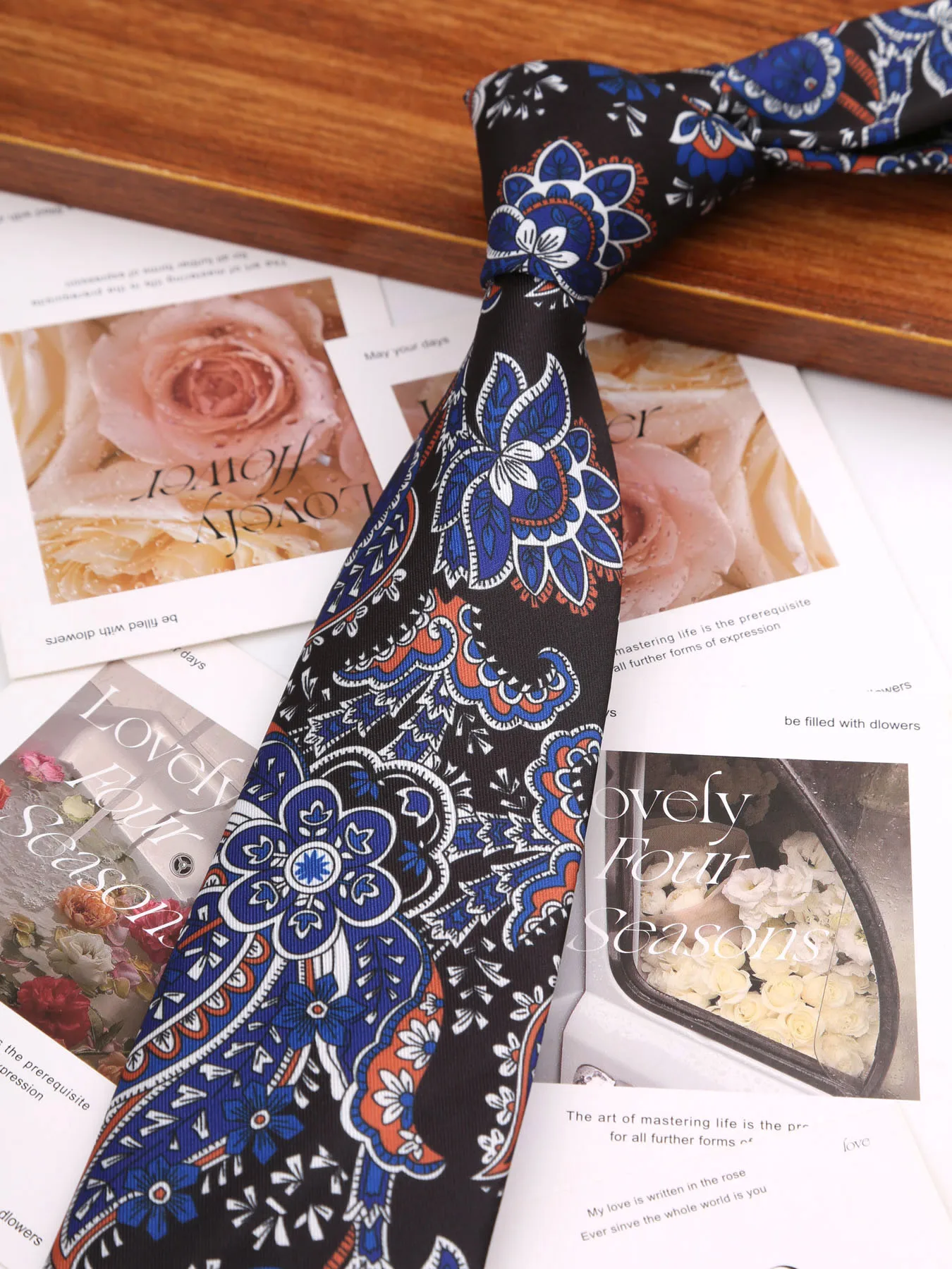 New Printing Men's Soft Thin Tie Creative Graffiti Floral Print Necktie Daily Wear Cravat Wedding Business Party Gift - Image 19