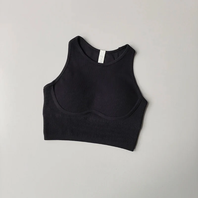 New Running Fitness Sports Vest Integrated Women's High-strength Thread Hollow Beautiful Back Shockproof Tight Yoga Bra Clothing - Image 3